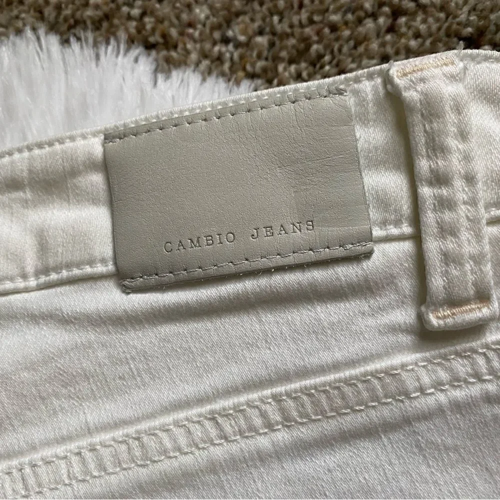Cambio Phillipa Culotte Jeans White Women’s Size 8‎